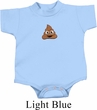 Poop Emoji Patch Middle Print Baby Onesie