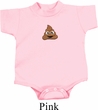 Poop Emoji Patch Middle Print Baby Onesie