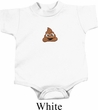 Poop Emoji Patch Middle Print Baby Onesie