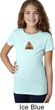 Poop Emoji Patch Middle Print Girls Shirt