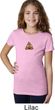 Poop Emoji Patch Middle Print Girls Shirt
