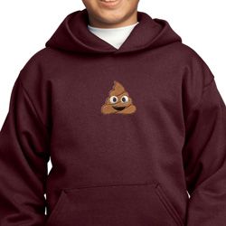 Poop Emoji Patch Middle Print Kids Hoody