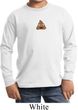 Poop Emoji Patch Middle Print Kids Long Sleeve Shirt
