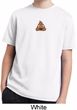 Poop Emoji Patch Middle Print Kids Moisture Wicking Shirt