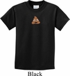 Poop Emoji Patch Middle Print Kids Shirt