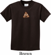 Poop Emoji Patch Middle Print Kids Shirt