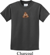 Poop Emoji Patch Middle Print Kids Shirt