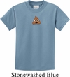 Poop Emoji Patch Middle Print Kids Shirt