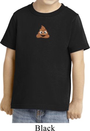 Poop Emoji Patch Middle Print Toddler Shirt