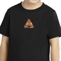 Poop Emoji Patch Middle Print Toddler Shirt