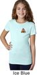 Poop Emoji Patch Pocket Print Girls Shirt
