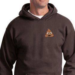 Poop Emoji Patch Pocket Print Hoodie