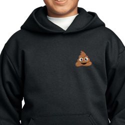 Poop Emoji Patch Pocket Print Kids Hoody