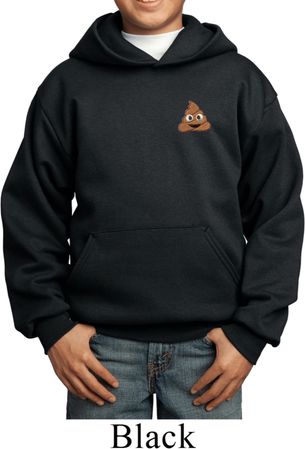 Poop Emoji Patch Pocket Print Kids Hoody