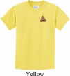 Poop Emoji Patch Pocket Print Kids Shirt