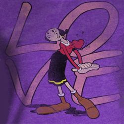Popeye Juniors Shirt Love Purple Heather T-Shirt Tee