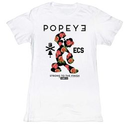 Popeye Juniors Shirt Roses White T-Shirt