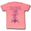 Popeye Shirt BIKO Adult Pink Heather T-Shirt Tee