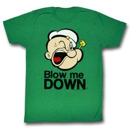Popeye Shirt Blow Me Down Kelly Green T-Shirt