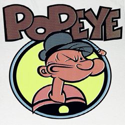 Popeye Shirt Dots Adult White T-Shirt Tee