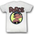 Popeye Shirt Dots Adult White T-Shirt Tee