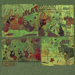 Popeye Shirt Fightin Around The World Adult Heather Green T-Shirt Tee