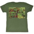 Popeye Shirt Fightin Around The World Adult Heather Green T-Shirt Tee