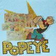 Popeye Shirt Fightin Popeye Adult Heather Blue T-Shirt Tee