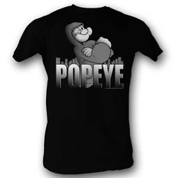 Popeye Shirt In His Hoodie Black T-Shirt