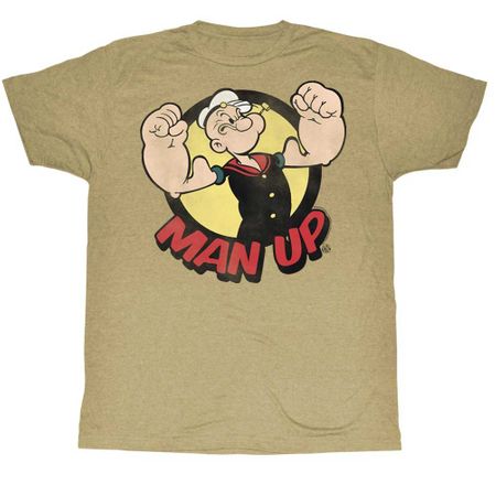 Popeye Shirt Man Up Sand T-Shirt