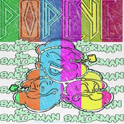 Popeye Shirt Pop Tri Adult White T-Shirt Tee