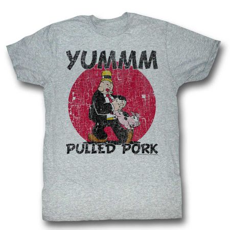 Popeye Shirt Pulled Pork Athletic Heather T-Shirt