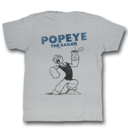 Popeye Shirt Red Sun Silver T-Shirt