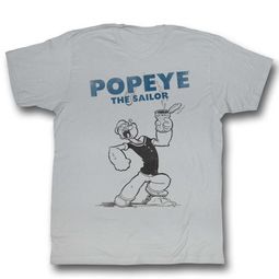 Popeye Shirt Red Sun Silver T-Shirt