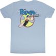 Popeye Shirt Right On Adult Light Blue T-Shirt Tee