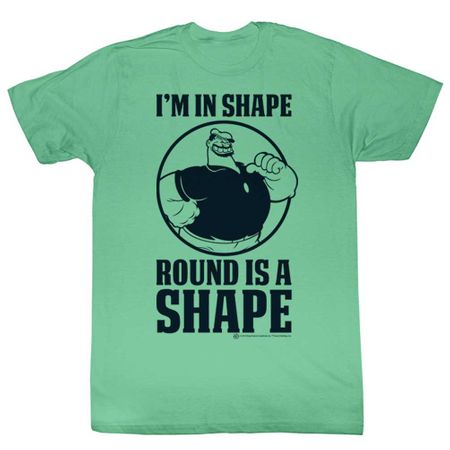 Popeye Shirt Round Clover Green T-Shirt