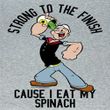 Popeye Shirt Strong Adult Grey Heather T-Shirt Tee