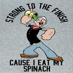 Popeye Shirt Strong Adult Grey Heather T-Shirt Tee