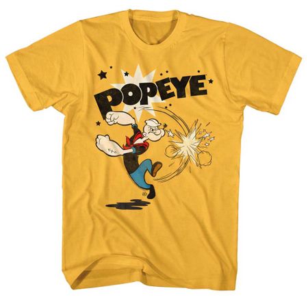 Popeye Shirt Swinging Gold T-Shirt