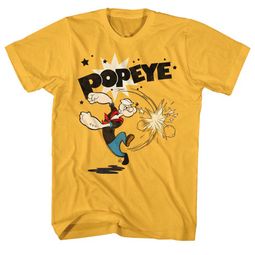 Popeye Shirt Swinging Gold T-Shirt