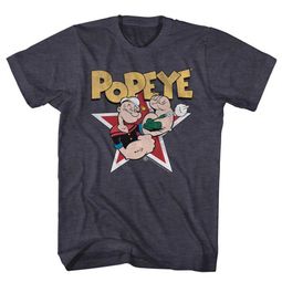 Popeye Shirt Tank Size Muscles Charcoal T-Shirt