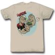 Popeye Shirt Tattoos Adult Dirty White T-Shirt Tee