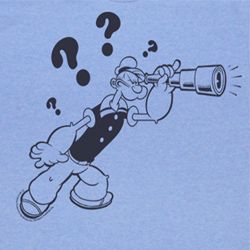 Popeye Shirt WHAD Adult Light Blue T-Shirt Tee