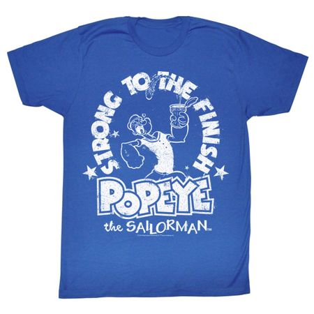 Popeye Shirt Whiteness Adult Royal T-Shirt Tee