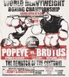 Popeye T-shirt Heavyweight Boxing Championship Adult White Tee Shirt