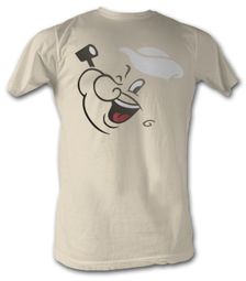Popeye T-shirt The Sailorman Pop Face Adult Natural Tee Shirt