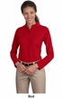 Port Authority Ladies Polo Shirt Sport Long Sleeve Silk Touch