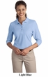 Port Authority Ladies Polo Shirt Sport Silk Touch 3/4 Sleeve