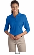 Port Authority Ladies Polo Shirt Sport Silk Touch 3/4 Sleeve