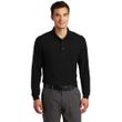 Port Authority Polo Shirt Long Sleeve Silk Touch With Pocket
